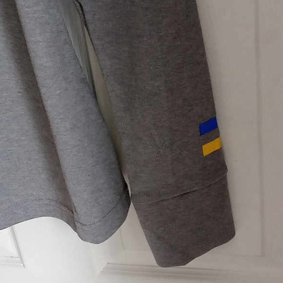 New! Adidas Womens Athletic Top 1/4 Zip Sweater Grey VISA Promo - Picture 12 of 16